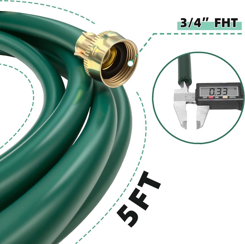 TT FLEX Burst-Proof Dehumidifier Drain Hose – 5 FT Green Rubber, 3/4" FHT, Heavy Duty, Flexible, Leak-Resistant for Efficient Water Drainage,CUPC and NSF-61 Certificated - Image 5